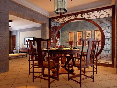 中式餐厅风格桌椅