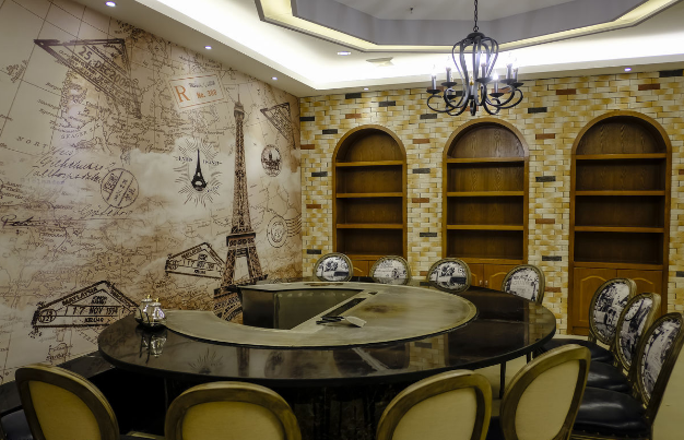 欧式餐厅风格桌椅