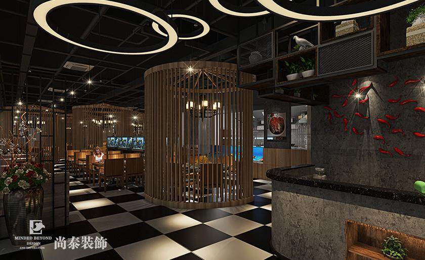 工业风餐厅装修效果图