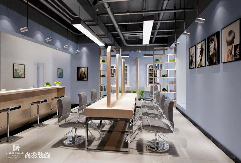 美发店装修效果图 美发店装修效果图