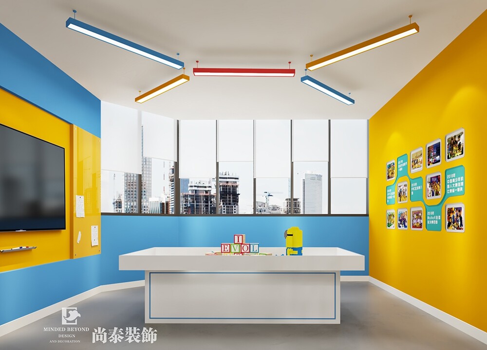 儿童培训机构竞赛教室装修效果图
