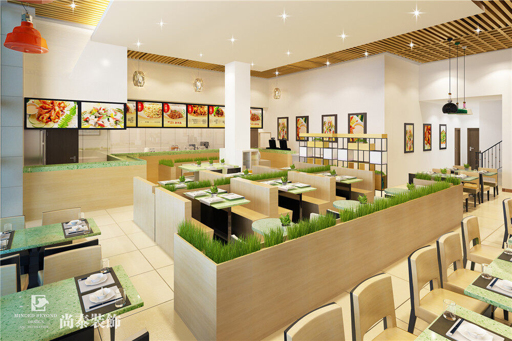 快餐店装修颜色搭配效果图 快餐店装修颜色搭配效果图