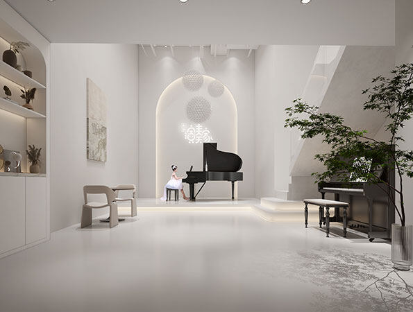 150平米侘寂风钢琴教育机构装修设计 | 未来演奏家